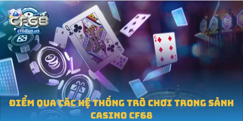 Casino 1 Điểm qua các hệ thống trò chơi trong sảnh Casino CF68